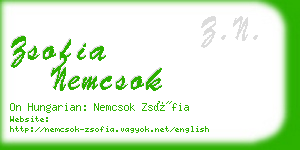 zsofia nemcsok business card